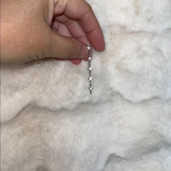 Elegant Silver connector earring out is silver and glass crystals NWOT - Picture 1 of 6
